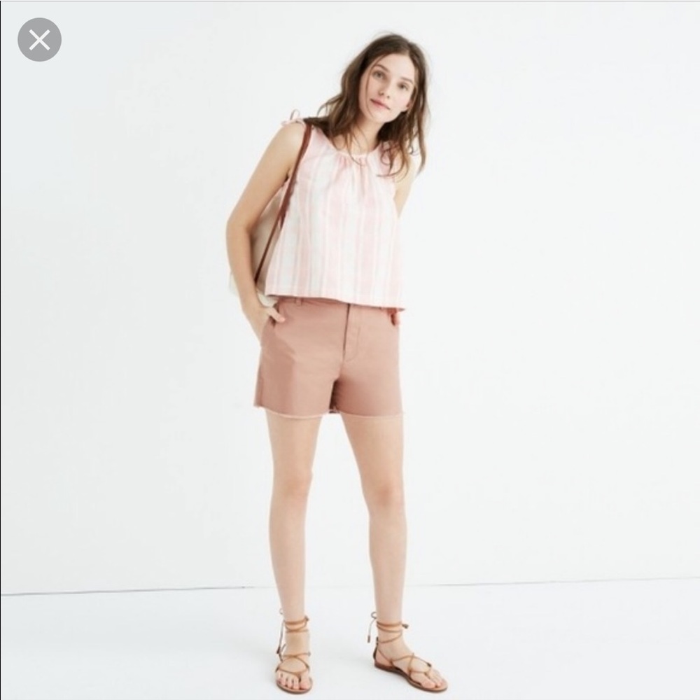 Madewell blush twill shorts